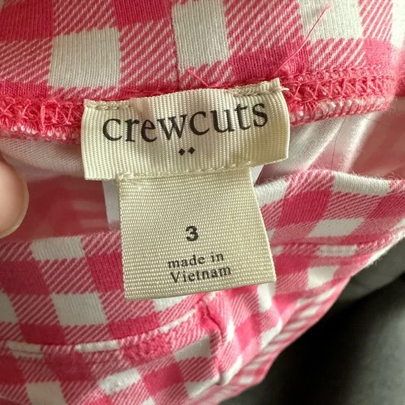EUC Jcrew Crewcuts pink gingham leggings - Picture 4 of 4